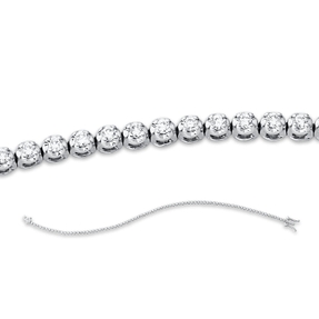 Armband aus 750 Weißgold 87 Brillanten 0,45ct TW-SI B:1,4mm L:17,8cm