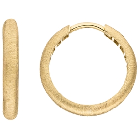 Ohrringe Creolen aus 333 Gold Gelbgold 18,4x2,9mm Goldcreolen mattiert Ohrringe Creolen aus 333 Gold Gelbgold 18,4x2,9mm Goldcreolen mattiert