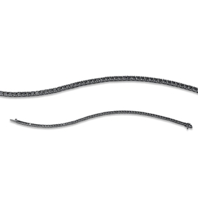 Armband aus 750 Gold Weißgold 68 Brillanten 3,39ct schwarz L:18cm 4er-Krappe