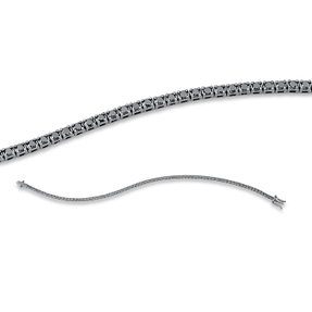 Armband aus 750 Gold Weißgold 82 Brillanten 1,75ct schwarz L:18cm 4er-Krappe Armband aus 750 Gold Weißgold 82 Brillanten 1,75ct schwarz L:18cm 4er-Krappe