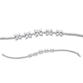 Armband aus 750 Gold Weißgold 52 Diamanten 2,26ct L:17,8cm