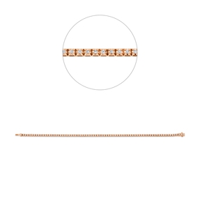 Armband aus 750 Gold Rotgold 75 Brillanten 0,47ct W-SI L:16cm