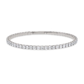 Armreif aus 750 Gold Weißgold 52 Brillanten 4,55ct TW-SI/PI 47x55mm