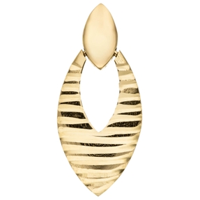 Anhänger spitzoval aus 333 Gold Gelbgold diamantiert 21,1x9,2mm