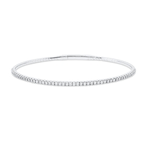 Armreif aus 750 Gold Weißgold 51 Brillanten 0,61ct F-VSI/SI 50x60mm