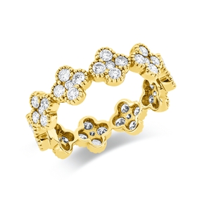 Ring aus 750 Gold Gelbgold 50 Brillanten 1,22ct W-SI B:5,9mm