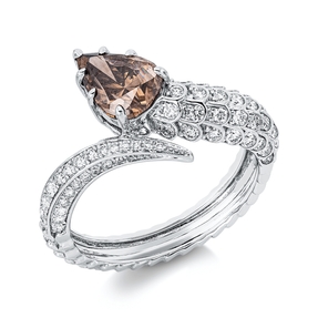 Ring aus 750 Gold Weißgold 73 Diamanten 1,81ct B:11,8mm