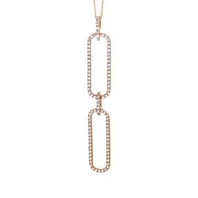 Collier aus 750 Gold Rotgold 95 Brillanten 1,49ct TW-SI L:42cm