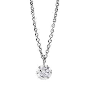 Collier aus 750 Gold Weißgold Brillant 0,25ct TW-SI L:45cm