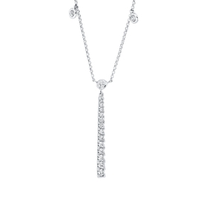 Collier aus 750 Gold Weißgold 18 Brillanten 0,57ct W-PI L:45,7cm