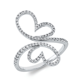 Ring aus 750 Gold Weißgold 87 Brillanten 0,28ct TW-SI B:22,5mm