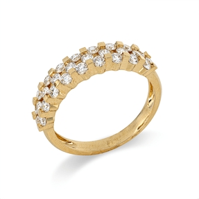 Ring aus 750 Gold Gelbgold 28 Brillanten 0,86ct TW-SI B:4,6mm Ring aus 750 Gold Gelbgold 28 Brillanten 0,86ct TW-SI B:4,6mm
