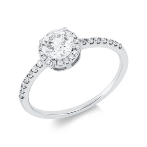 Ring aus 750 Gold Weißgold 33 Diamanten 0,7ct B:6,7mm