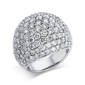 Pavé Ring aus 750 Gold Weißgold 151 Brillanten 8,14ct TW-VSI B:21,3mm