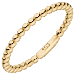 Ring Kugelring aus 333 Gold Gelbgold Breite 1,7mm Goldring Damenring schmal