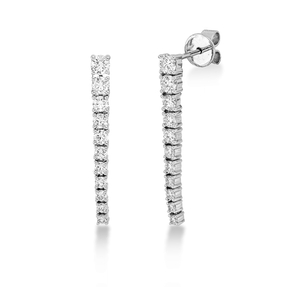 Ohrstecker aus 750 Gold Weißgold 22 Brillanten 1,01ct W-SI 26,9x3,1mm