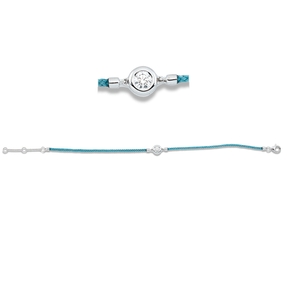 Armband aus 750 Gold Weißgold Brillant 0,19ct TW-SI B:5,8mm L:17,8cm Zarge