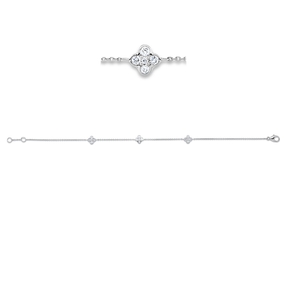 Armband aus 750 Gold Weißgold 15 Diamanten 0,33ct TW-SI B:5,9mm L:19cm