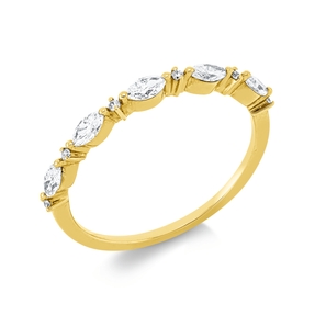 Ring aus 750 Gold Gelbgold 11 Diamanten 0,35ct TW-SI B:1,9mm
