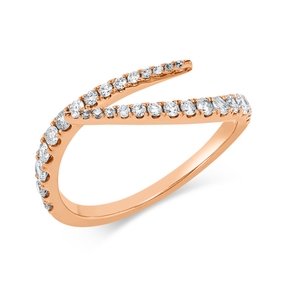 Ring aus 750 Gold Rotgold 30 Brillanten 0,43ct TW-SI/PI B:5,5mm