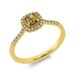Ring aus 750 Gold Rotgold 31 Diamanten 0,43ct B:6,5mm