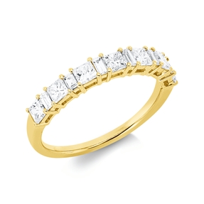 Ring aus 750 Gold Gelbgold 13 Diamanten 0,91ct TW-SI B:3,1mm