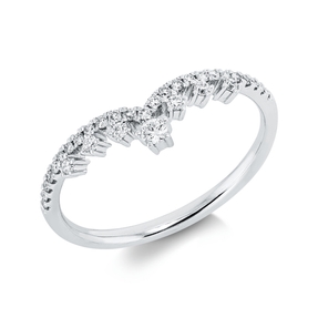 Ring aus 750 Gold Weißgold 32 Diamanten 0,2ct TW-SI B:5,8mm