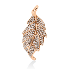 Anhänger aus 750 Gold Rotgold 175 Brillanten 0,71ct W-SI/PI 34,5x15,5mm