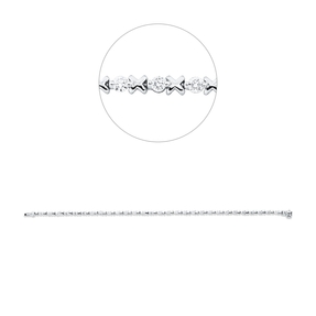 Armband aus 750 Weißgold 31 Brillanten 1,74ct TW-SI B:2,9mm L:17,8cm