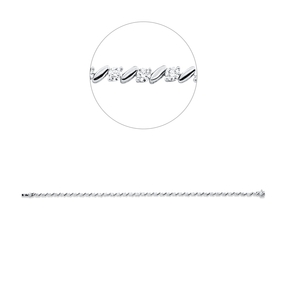 Armband aus 750 Weißgold 38 Brillanten 1,99ct TW-SI B:2,7mm L:18,5cm