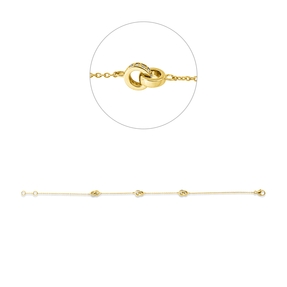 Armband aus 750 Gold Gelbgold 36 Diamanten 0,14ct TW-SI L:19cm