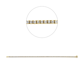 Armband aus 750 Gold Gelbgold 83 Brillanten 1,77ct TW-SI B:2,3mm L:17,8cm