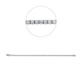 Armband aus 750 Weißgold 67 Brillanten 3,22ct TW-SI B:2,3mm L:17,8cm