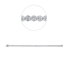 Armband aus 750 Gold Weißgold 287 Brillanten 4,92ct TW-SI L:17,8cm
