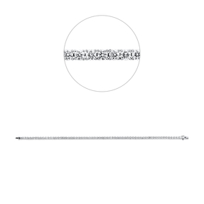 Armband aus 750 Weißgold 64 Brillanten 4,02ct TW-VSI B:2,4mm L:17,8cm