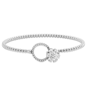 Armreif aus 750 Gold Weißgold 28 Diamanten 1ct F-VSI 47x57mm