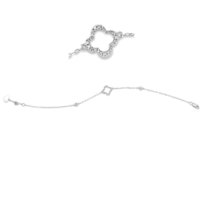 Armband aus 585 Gold Weißgold 26 Brillanten 0,12ct TW-SI L:20,3cm