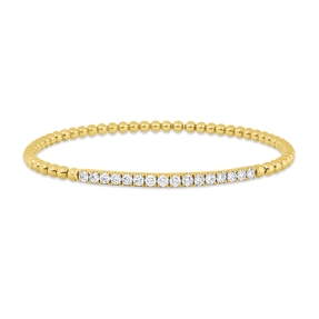 Armreif Kugel aus 750 Gold Gelbgold 16 Brillanten 0,98ct TW-SI