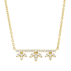 Collier aus 585 Gold Gelbgold 35 Brillanten 0,32ct W-SI/PI L:45cm