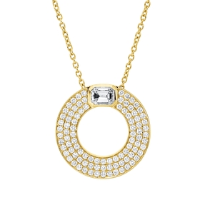Collier aus 750 Gold Gelbgold 94 Diamanten 2,12ct F-VSI L:45,7cm