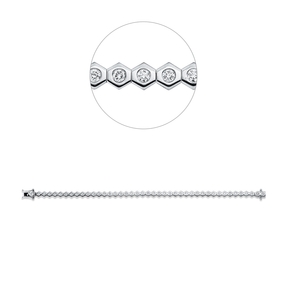 Armband aus 750 Gold Weißgold 43 Brillanten 1,74ct W-SI L:17,8cm