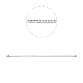 Armband aus 750 Weißgold 96 Brillanten 1,47ct TW-VSI/SI B:1,8mm L:16,5cm