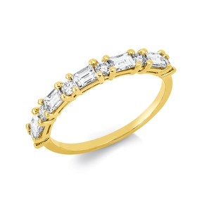 Ring aus 750 Gold Gelbgold 11 Diamanten 0,75ct B:3,1mm
