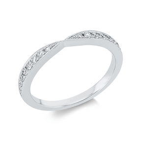 Ring aus 750 Gold Weißgold 16 Brillanten 0,2ct TW-SI B:2mm