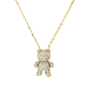 Collier aus 585 Gold Gelbgold 162 Brillanten 0,88ct TW-SI L:45cm