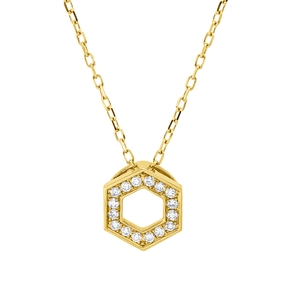 Collier aus 750 Gold Gelbgold 16 Brillanten 0,12ct TW-PI L:45,7cm