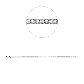 Armband aus 750 Gold Weißgold 65 Brillanten 3,06ct TW-SI L:18cm 4er-Krappe