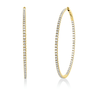Creolen aus 750 Gold Gelbgold 140 Brillanten 2,59ct TW-SI 50,3x1,7mm
