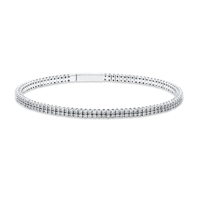 Armreif aus 750 Gold Weißgold 198 Brillanten 1,99ct TW-SI 50x63mm