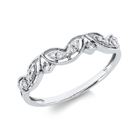 Ring aus 750 Gold Weißgold 14 Brillanten 0,11ct TW-SI B:4mm